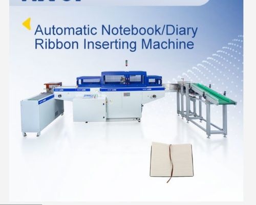 PLC Control Automatic Notebook/Diary Ribbon Inserting Machine with Capacity of 50pc/m