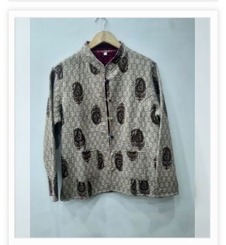 Various Durable And Attractive Pattern Ladies Printed Coat