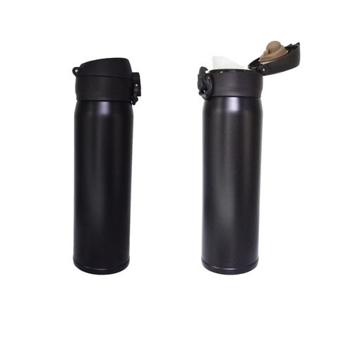 Portable Matte And Glossy Black Vacuum Flask