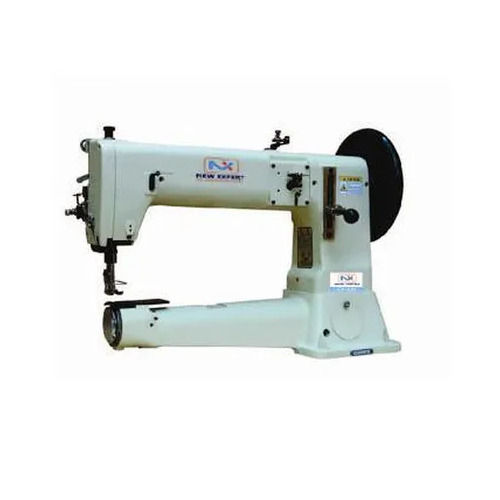 400W Cylinder Bed Sewing Machine - Color: White