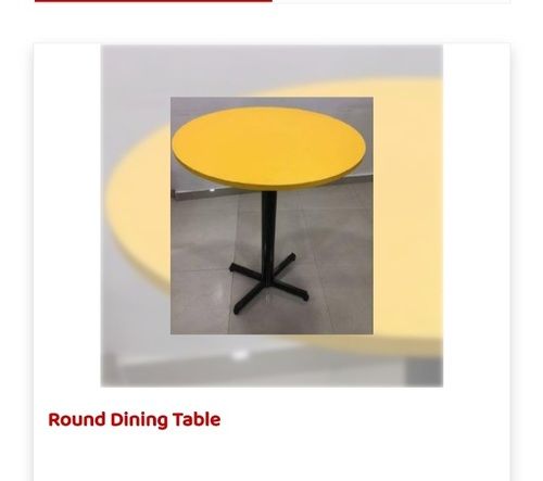 Round Shape Plain Dining Table