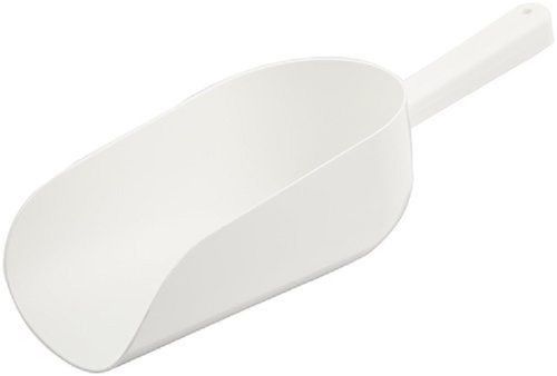 White Colour Plastic Scoop With Handle Hardness: Rigid