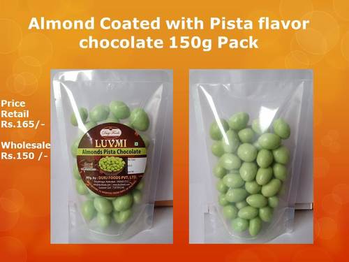 Ball Almond Coated With Pista Flavour Chocolates