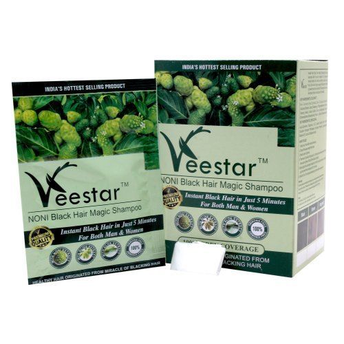 Herbal Product Veestar Black Hair Color Powder Shampoo