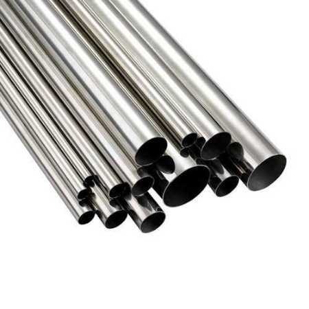 Silver Stainless Steel Round Pipe