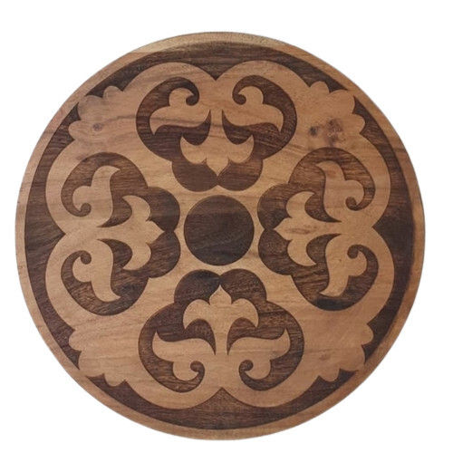 Wood Coaster with Etched Pattern
