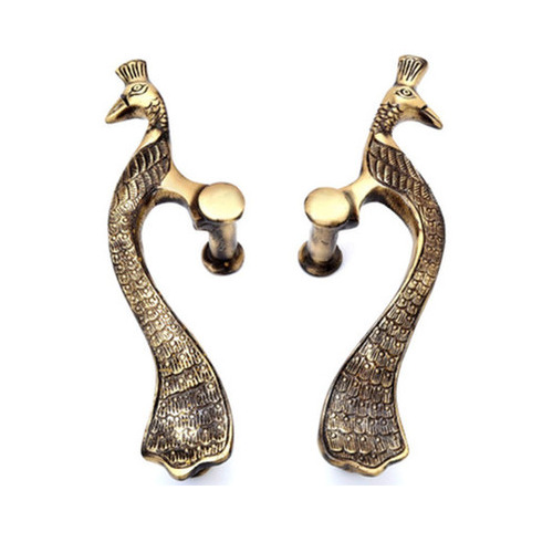 डिजाइनर पीकॉक पेयर ब्रास डोर हैंडल आवेदन: घर