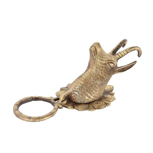 Brass Reindeer Face Door Knocker - Application: Home