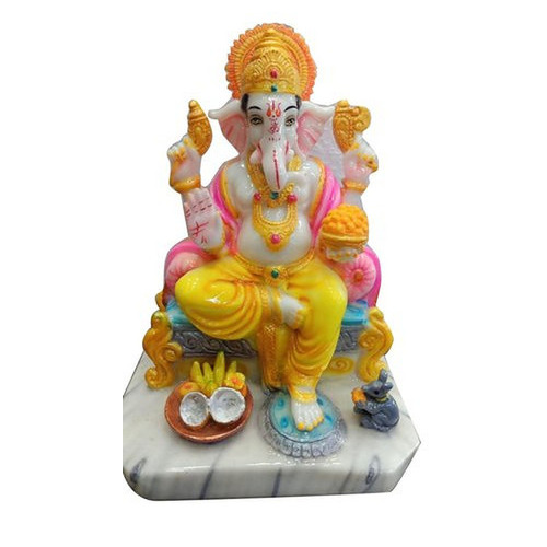 Handmade Polyresin Ganesha Statue - 25 Inch , Highly Durable, Elegant Finish, Water Resistant, Easy to Clean