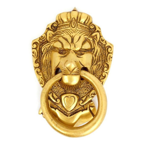 Traditional Brass Lion Face Door Knocker - Application: Home