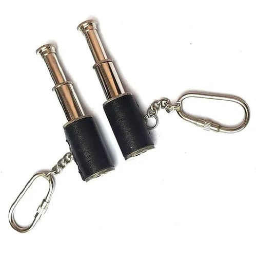 Black Leather Telescope/pirate Spyglass Keychain