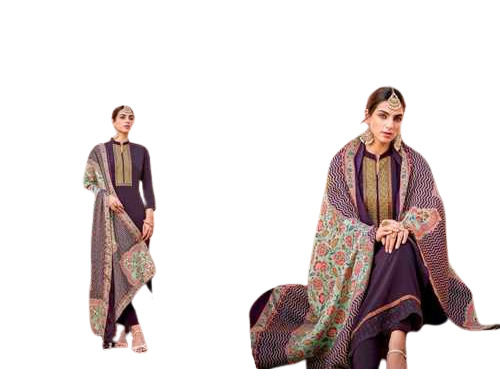 Embroidered Ladies Suit Material With Unmatched Prints And Design