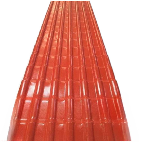 ASA Synthetic Resin UPVC Tile Profile Roofing Sheet - 5.694m x 1.05m x 2.3mm, Brick Red & Deep Grey, UV Resistant with 25-Year Warranty, Customizable Size and Weight of 5kg/sqm