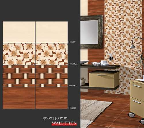 Glossy and Shiny Ceramic Wall Tiles for Bathroom - Durable Fine Finish, Non-Slip Surface