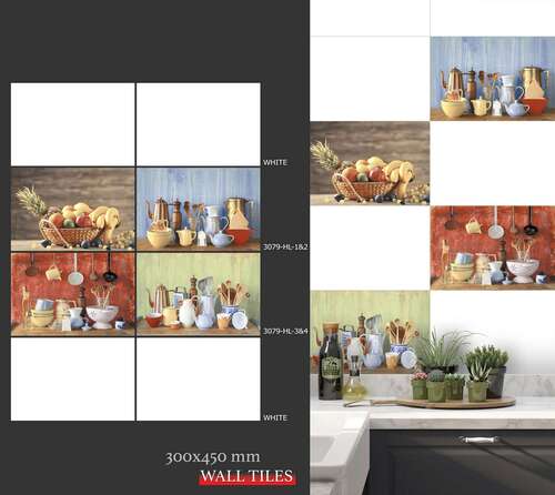 Stylish Ceramic Wall Tiles - Durable New Fine Finish | Non-Slip, Glossy Kitchen Series