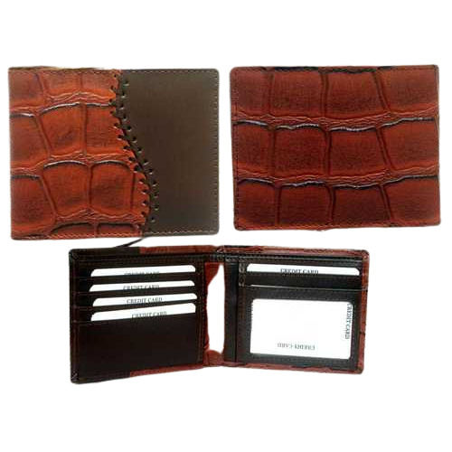 Mens Bifold Wallet - Genuine Leather, Standard Size, Brown | Lightweight, Durable, Designer Style for Daily Use