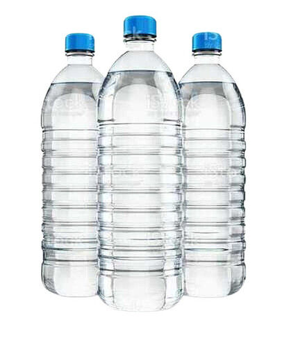 Transparent Mineral Water Plastic Bottles, Packaging Size 1 Liter