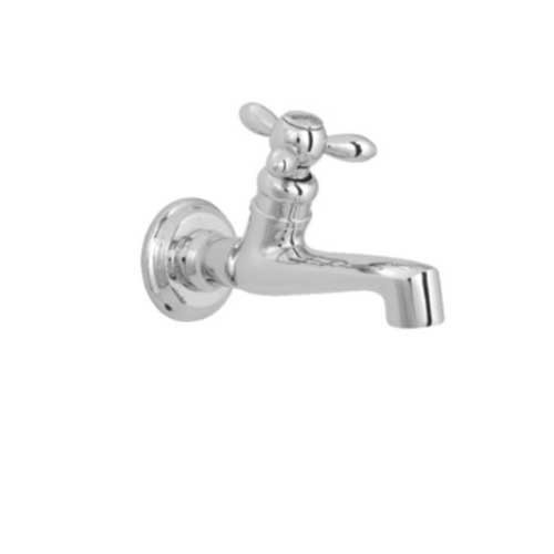 E Series Long Body Brass Bib Cock - 15mm Size | Chrome And Nickel Plated, Corrosion Resistant, Durable Finish, Reliable Service Life