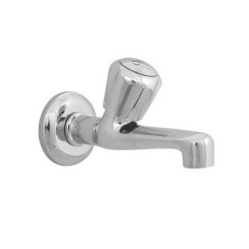 Pro Series Long Body Brass Bib Cock - Color: Silver