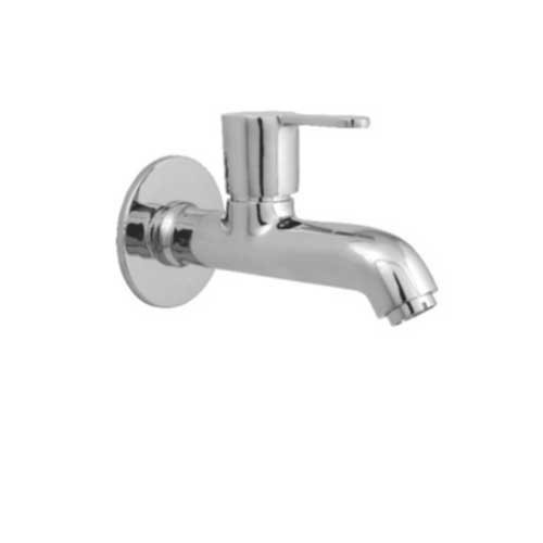 Silver Long Body Brass Bib Cock - Installation Type: Wall Mounted