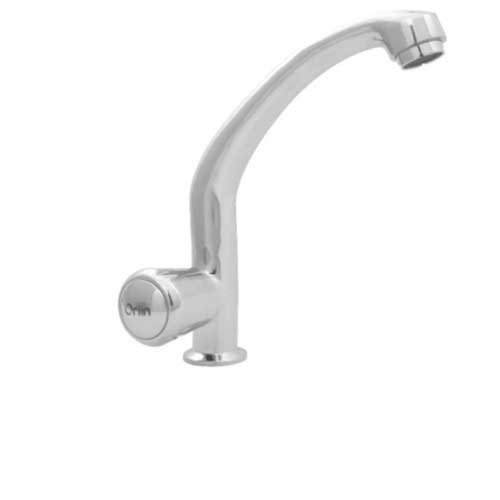 Brass Swan Neck Pillar Cock - 15 mm Size, Chrome and Nickel Plated | Robust Design, Anti Corrosion, High Strength
