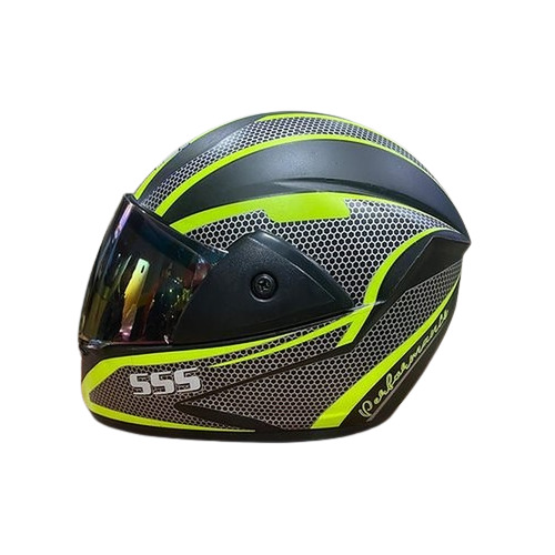 Full Face Helmet - Plastic, Size 580 , Black | Ideal for Motorcycle Riding, Open Face Style, Good Quality