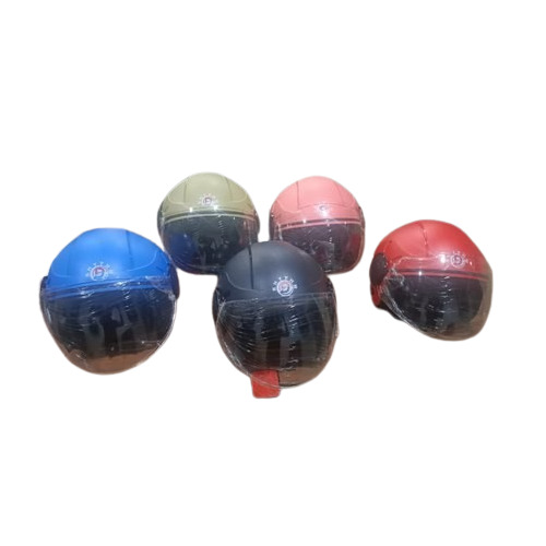 Open Face Plastic Bike Helmet 850gm - Color: Black