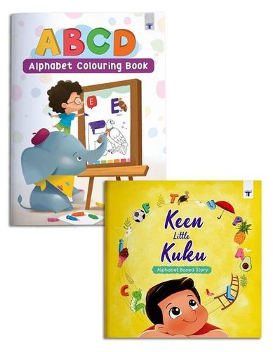 Kids Alphabet Abcd Colouring And Story Book Set Of 2 Audience: Children