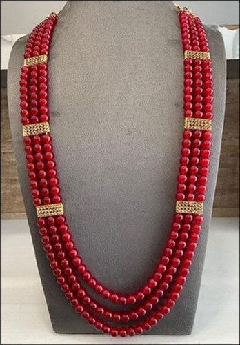 Men Plastic Beaded Necklace