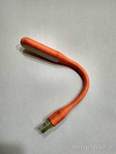 Silicone Orange Color 5V 1.2W Portable Flexible Usb Led Lights Weight: 9 Grams (G)