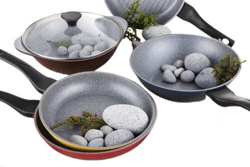 Aluminum Alloy Aluminium Die Casting Non Stick Stone Coating Cookware Set