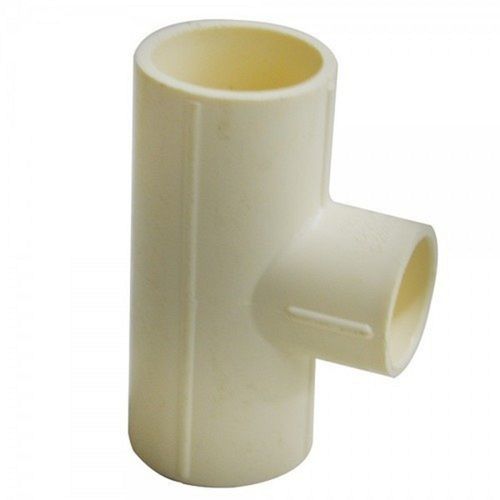 3/4 X 1/2 Inch White Cpvc Flow Reducing Pipe Tee Section Shape: Round