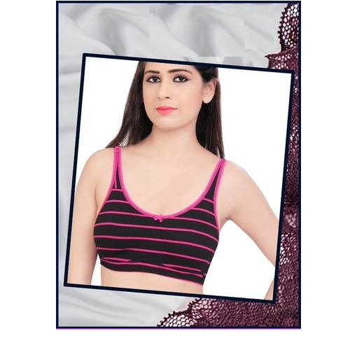 B Cup Gs 02 Ladies Sports Bra - Color: Pink & Black