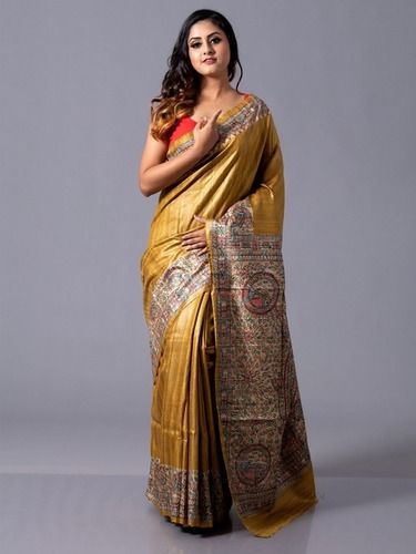 Ladies Elegant Look Skin Friendly Silk Saree