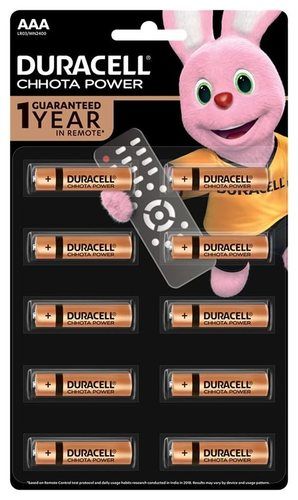  Duracell छोटा पावर अल्कलाइन साइज़ AAA बैटरी पैक 10