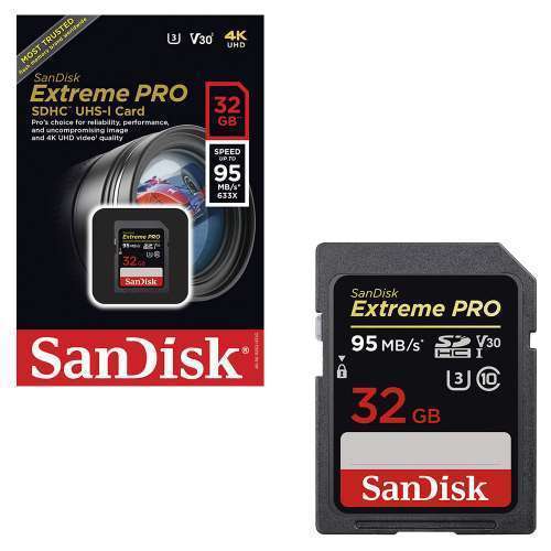 Sandisk Extreme Pro Sd Card, Memory Size: 32Gb