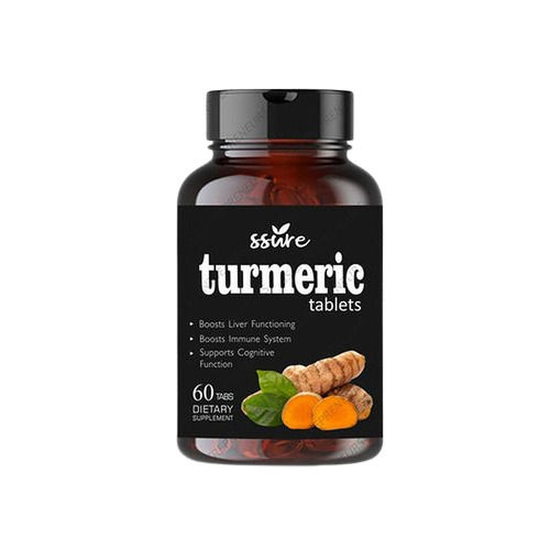 Organic Turmeric Tablet, 60 Capsules Bottle Pack