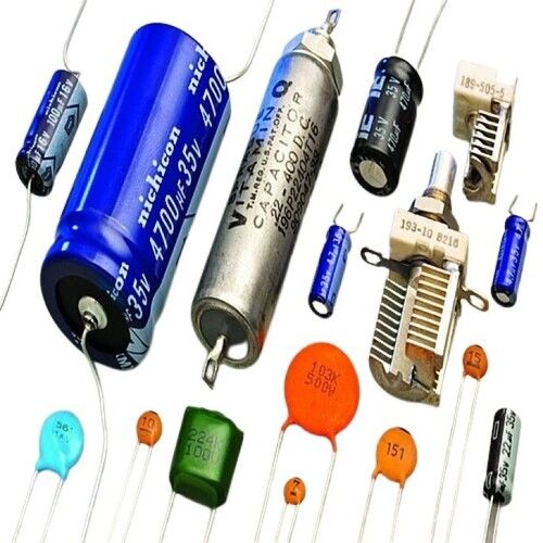 Blue Radial Capacitor With 100 To 500 Volt