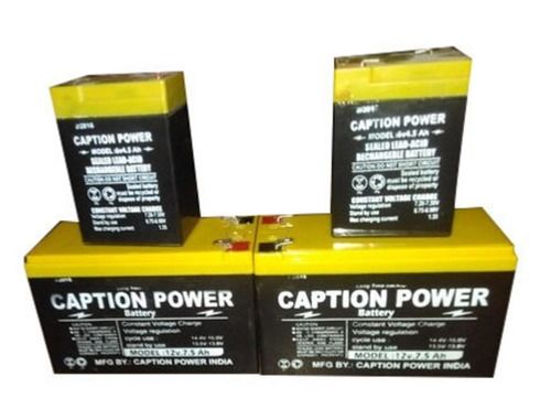 Black Factory Sealed High Strength Sealed Lead Acid Caption Power Vrla Battery 6 Volt 7.5 Ah