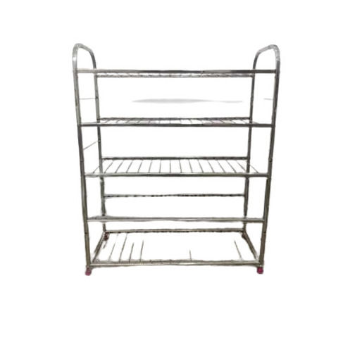 Stainless Steel Pipe 5 Shelves Kitchen Rack For Home And Hotel