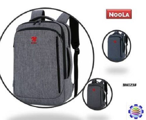  लूप हैंडल के साथ 3 कम्पार्टमेंट नूला डार्क ग्रे रंग का लैपटॉप बैग 