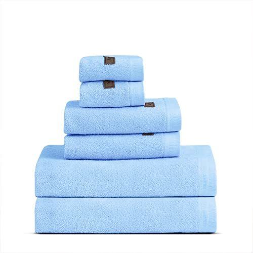 100% Cotton Blue Color Anti Bacterial Anti Fungal Towels With Rectangular Shape