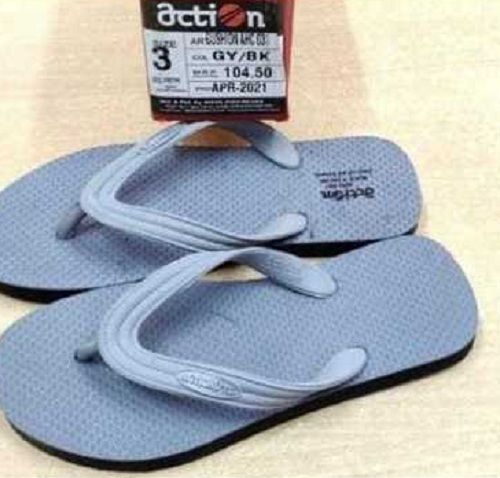 Gray Grey Color Daily Wear Rubber Slipper For Mens And Women With All Size