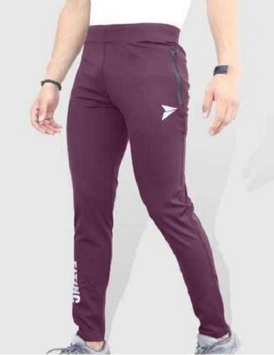 Breathable Violet Color Trendy Fitnic Slim Fit Mens Track Pant For Gym And Yoga