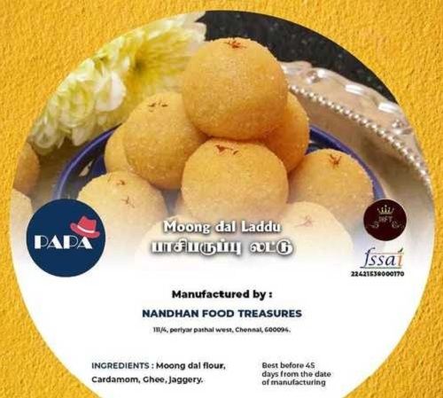 Healthy and Sweet Taste Moong Dal Laddu 1kg for Gift and Traditional Use