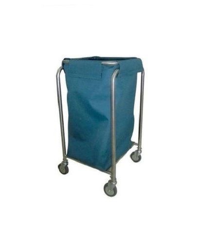 Durable Portable Tubular Frame Castor Wheel Mount Hospital Single Soiled Dirty Linen Trolley