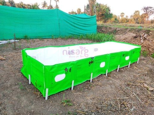 125 Kg Storage Hdpe Plastic 450 Gsm Green Agriculture Uv Stabilized Vermi Compost Bed