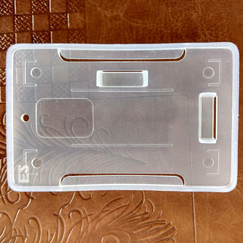 Good Quality White Rectangular Shape Plastic Id Card Holder With 86 X 54 Mm Size