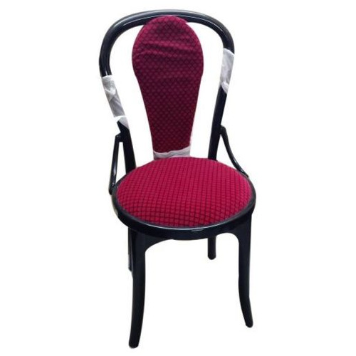 Plastic Chair - High Back, 18 Inch Round Seat, Red Color, 80kg Capacity | Eco-Friendly Modern Home Furniture