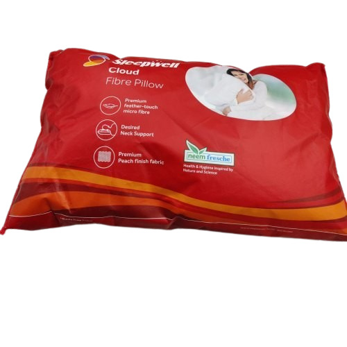 Rectangular White Fiber Pillow - Pillow Shape: Rectangle